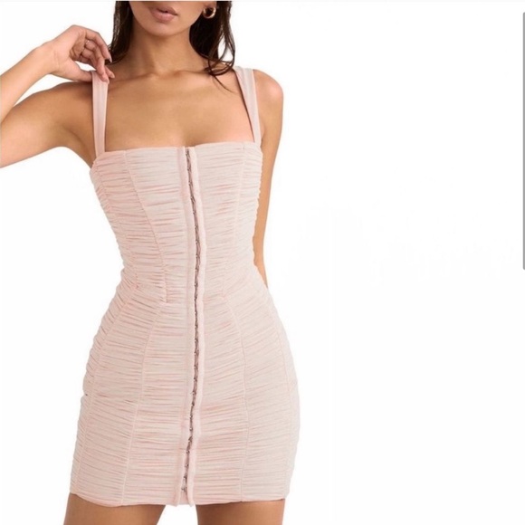 NEW House of CB Cate ruched minidress, SIZE SMALL 1040 - Picture 3 of 8